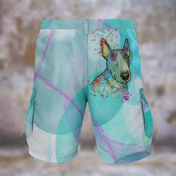 Cargohose mit Kalli - Hose, lang oder kurz, bunt, 100% Polyester, Grösse S-5XL, fester Stoff, Normale Passform, Mischling, Mix, Bullterrier, Bärbel